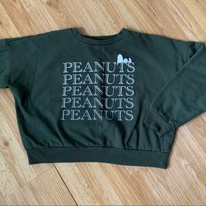 Peanuts Pullover Crop Sweatshirt Size XL